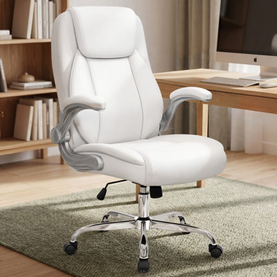 Eliyahna Heavy Duty Design High Back Ergonomic Executive Office Chair with Flip-up Armrests