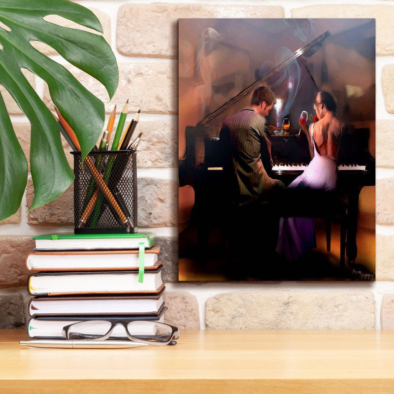 Red Barrel Studio «Cigar Bar Love» par Murray Henderson, reproduction d'art sur toile, H 16 po x l 12 po x P 0,75 po