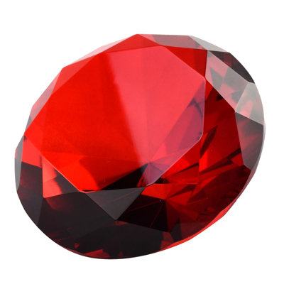 Poids de papier diamant à facettes de cristal à facettes géant Dana