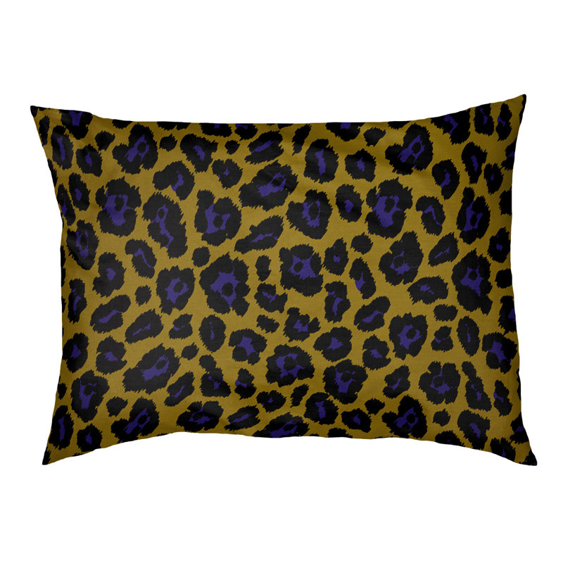 Coussin d'extérieur Seattle, Grand (l 30 po x P 40 po x H 5 po), Or métallique / mauve / noir