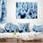 Abstract Blue Ice - Abstract Printed Throw Pillow