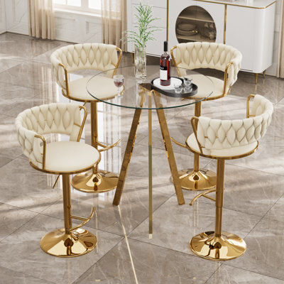 Ensemble de table de bar et tabouret 3/5 pièces Modern Luxury