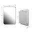 Armoire de salle de bain 16 po x 24 po avec tablette de miroir - Cadre en métal blanc, réglable, miroir de rangement encastré, réglable-1467950147