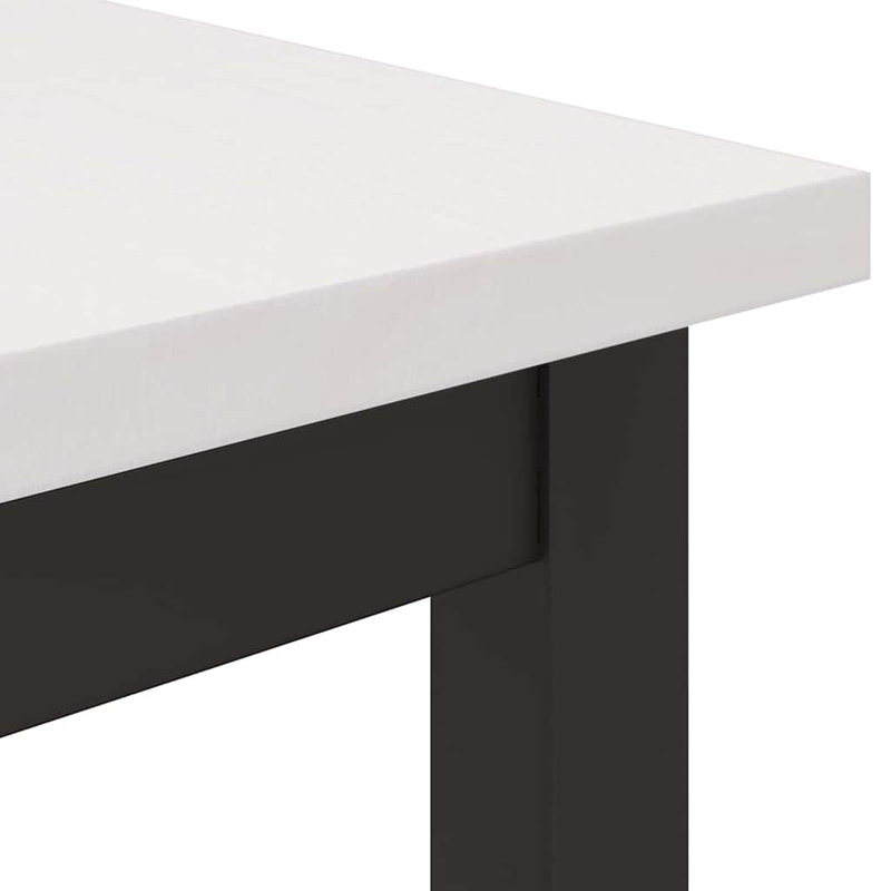 Metal Base Writing Desk, White