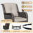 7-Person Outdoor Patio Conversation Rattan Seating Group With 2-In-1 Propane Fire Pit Table,2 Swivel Chairs and Beige Cushions-1851674741