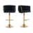 Swivel Adjustable Height Bar Stool Modern Velvet Barstool with Barrel Back Kitchen Island Counter Bar Chair with Golden Base-1220418878-1220418869