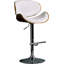 Tabouret de bar à hauteur réglable avec siège et dossier courbés-941053921