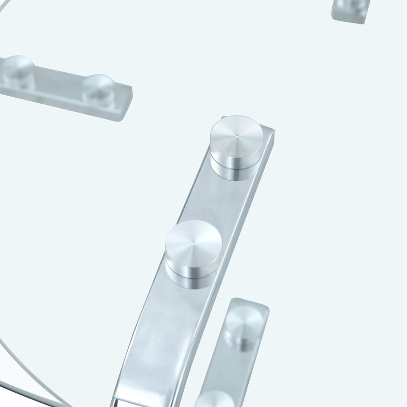 Table basse à dessus en verre, Argent argent