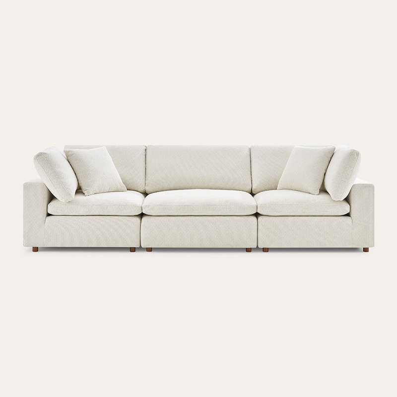 Serene  Minimalist Comfort Sofa Of 3 Pieces Set