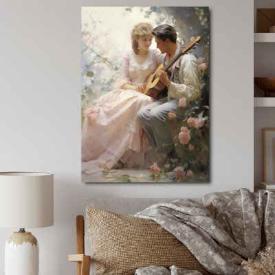 «Loras Romantic Couple Landscape Serene III», reproduction sur toile