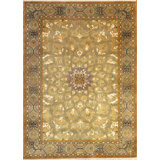 Tabriz Wool Oriental Area Rug in Ivory