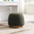 Fully Assembled Round Soft Teddy Fabric Upholstered Ottoman, Footstool with Soft Padded Seat for Modern Living-751748117