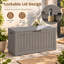 Boîte de rangement verrouillable en résine résistante à l'eau 80 gallons Emperic Design