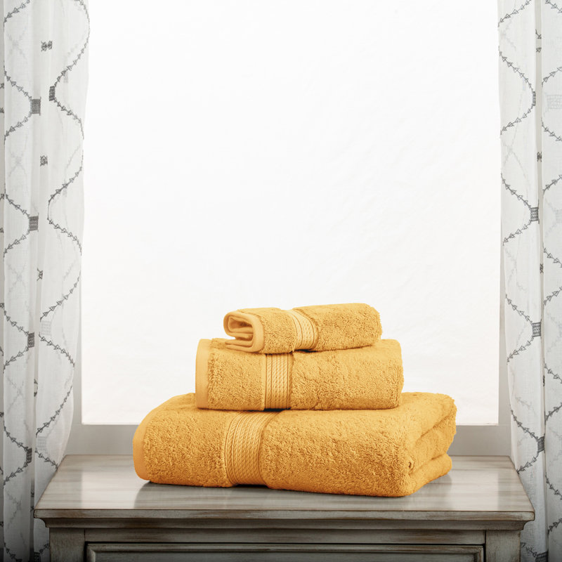 Ensemble de serviettes de bain luxueuse en coton égyptien de qualité très absorbant Scotia , Doré
