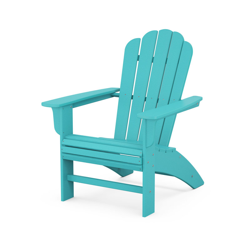 POLYWOOD Cottage Curveback Adirondack Chair, Aruba
