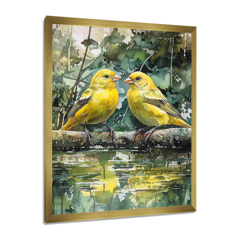 Laymon - Reproduction d'art mural animaux, H 44 po x l 34 po, Reproduction encadrée d'une seule photo, Doré