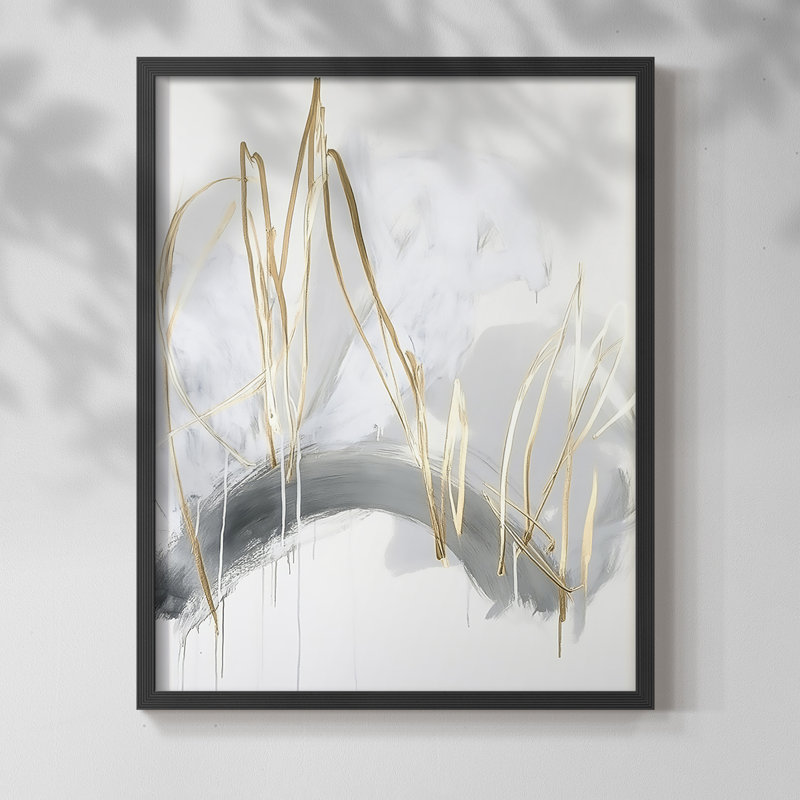 " ABSTRACT Series DCCXXVI " by J Paul, Black, 21" H x 17" W