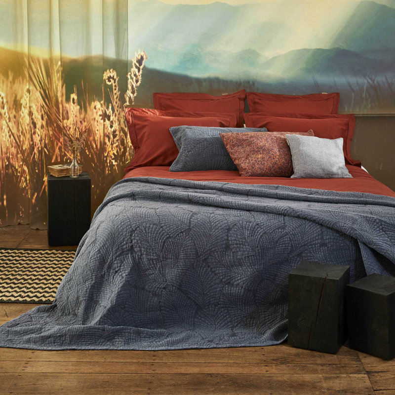 Isadora 100% Cotton Pillow Case, 53 x 94 cm, Brick