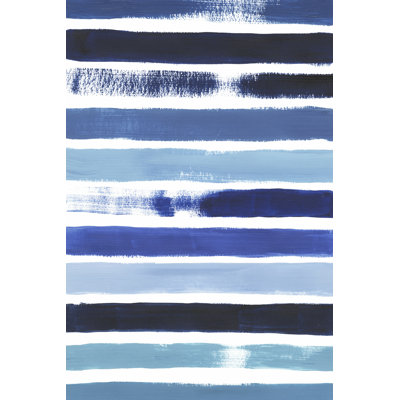 Cobalt Strokes I by Grace Popp - Wrapped Canvas Art Prints
