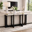 Console rectangulaire en marbre avec base Criss Cross