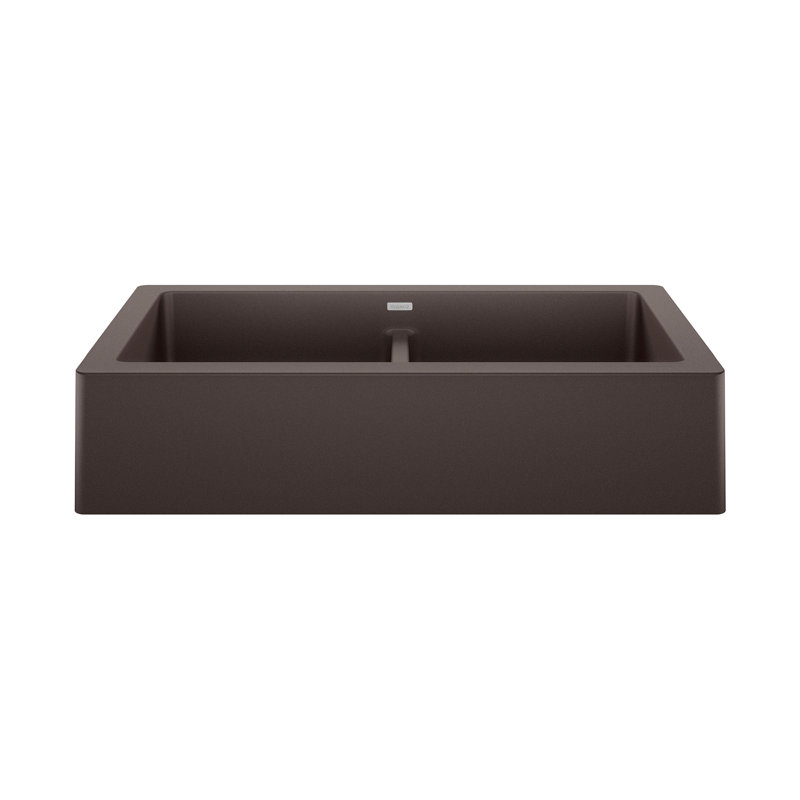 Vintera SILGRANIT 33" L X 19'' W Double Bowl Farmhouse Sink, Café