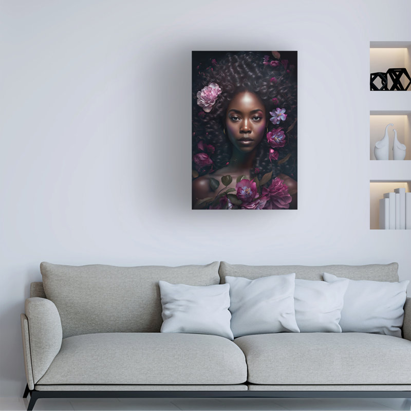 Art mural sur toile tendue - «Black histoire 12» de Wumples, décoration murale pour le salon, la chambre à coucher ou le bureau - 12 x 19