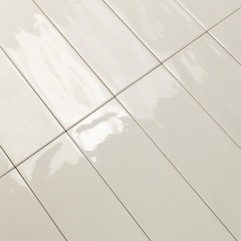 Silk Plus 4"x12" Italian Subway Wall Tile, Pergamena Ivory