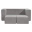 Canapé modulaire pour enfants 4 pièces, canapé-lit pour tout-petit et mobilier de salle de jeu modulaire avec housse amovible, gris