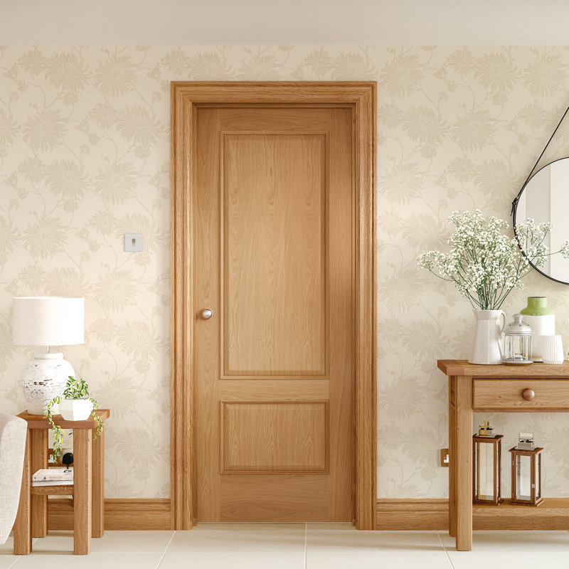 Internal Oak Andria With Raised Mouldings, 1981mm H x 838mm W x 35mm D