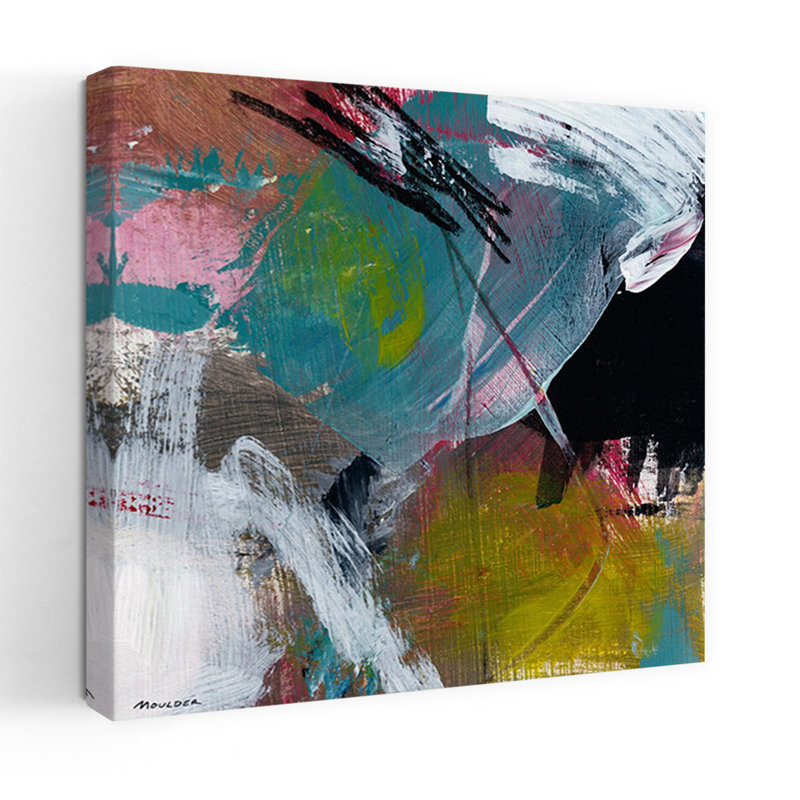 Art contemporain abstrait, H 36 po x l 36 po