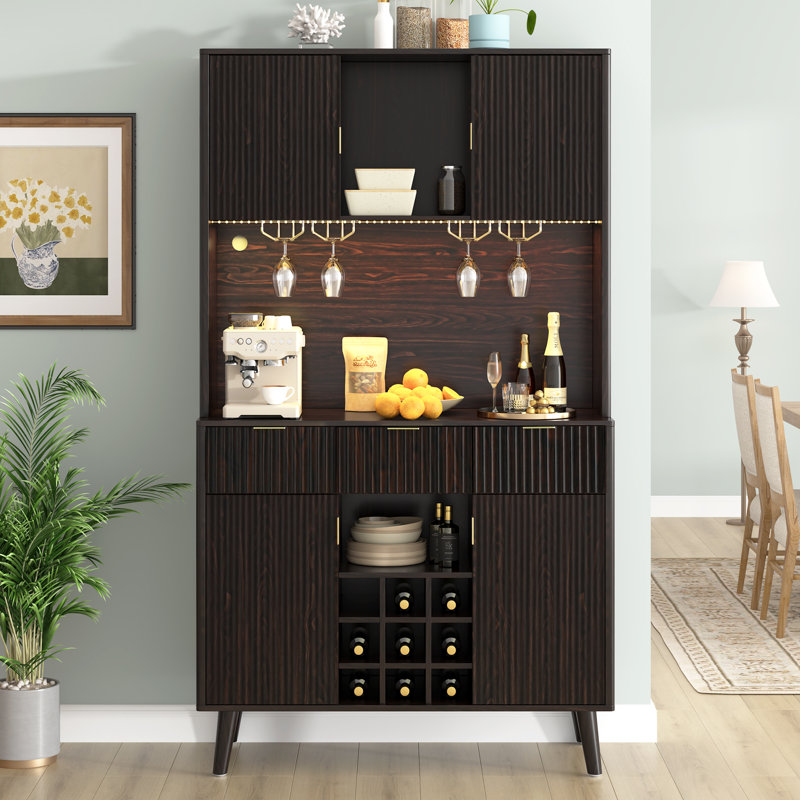 Armoire de cuisine moderne Baylen, Noyer