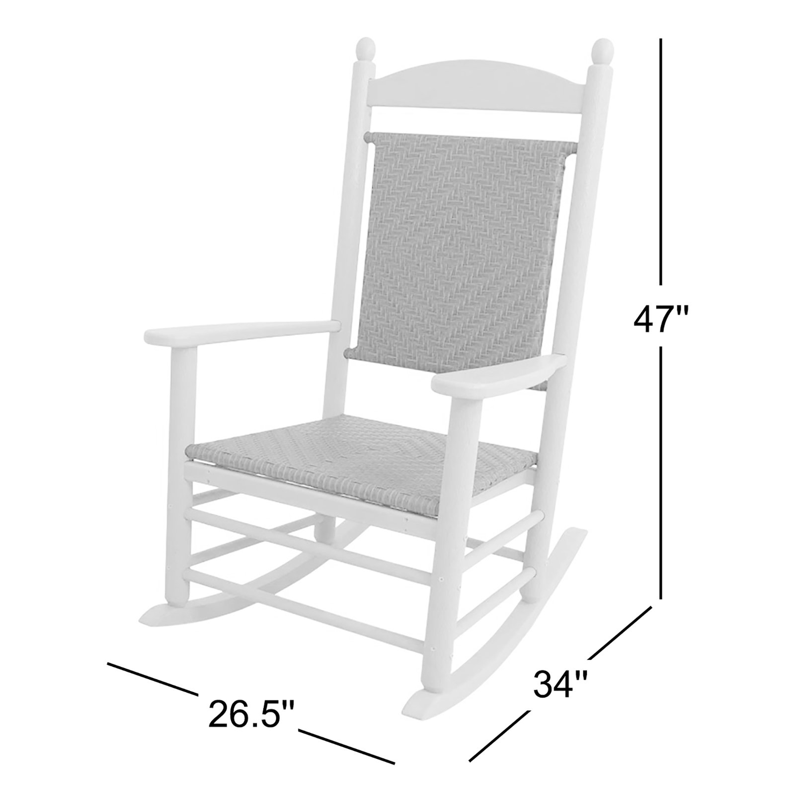 POLYWOOD® Rocker Woven Patio Rocking Chair, Sand