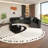 Black semi-circular arc negotiating sofa