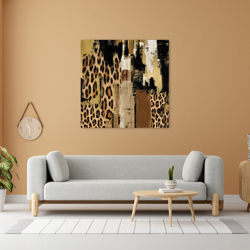 Art abstrait abstrait contemporain Safari Ii, H 48 po x l 48 po