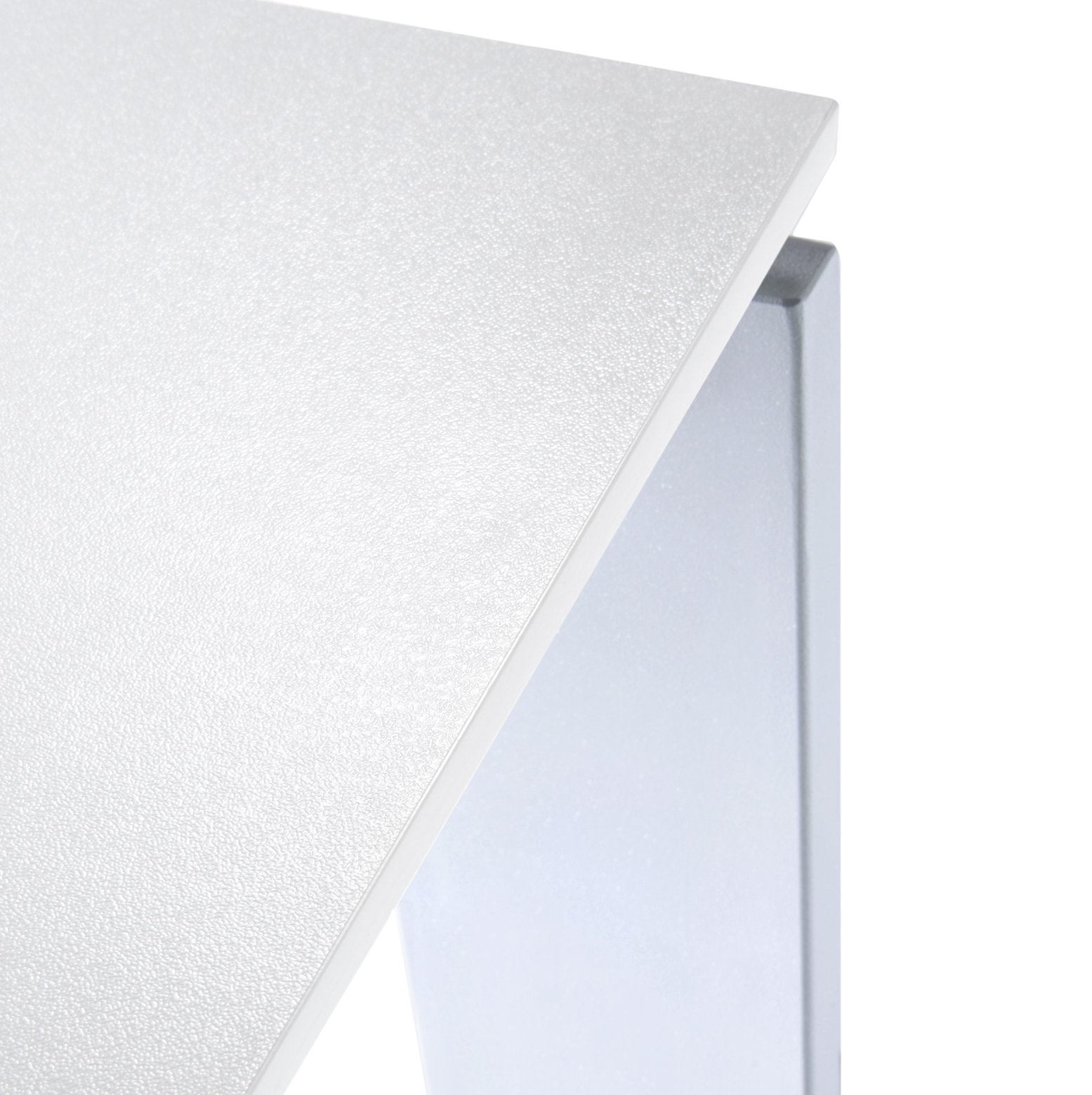 Four Dining Table, 28" H x 62" W x 31" D, White Top/Aluminum Base