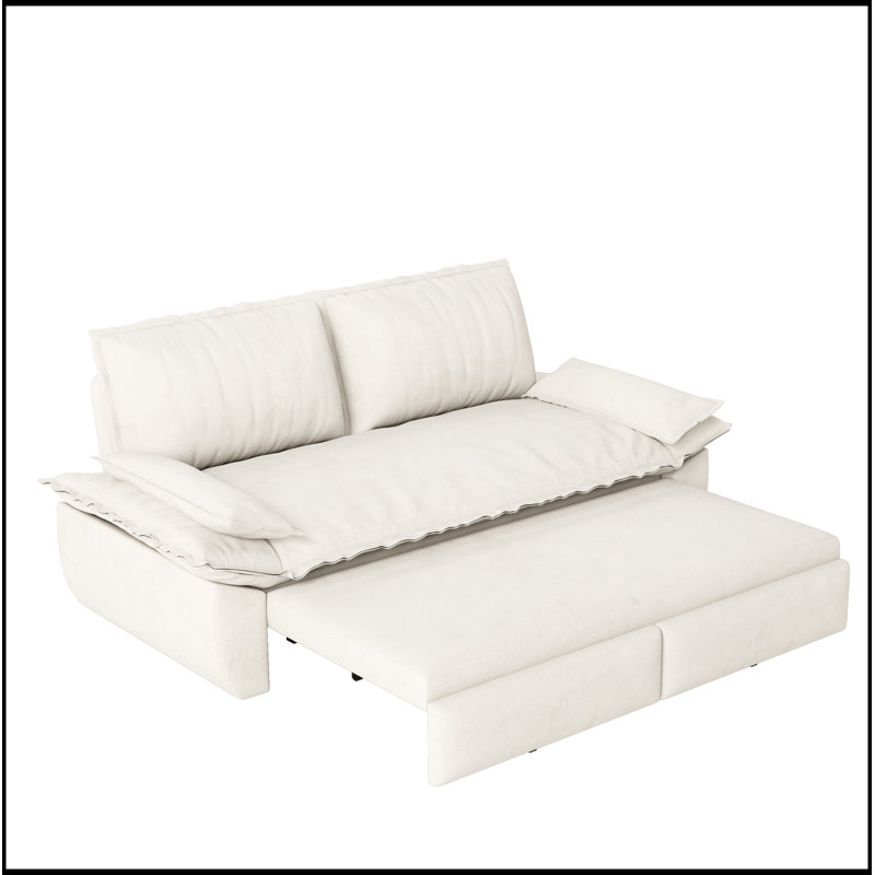 Canapé-lit convertible 3-en-1 polyvalent avec structure en fer durable et rembourrage en coton confortable, parfait pour la vie moderne