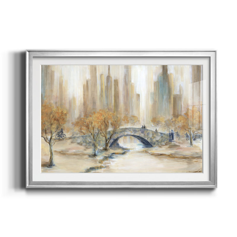 Central Park - cadre photo, reproduction d'art, H 26,5 po x l 36,5 po x P 1,5 po, Argent