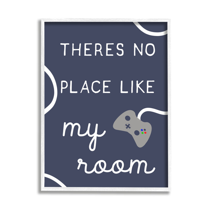 «No Place Like My Room Saying», thème de jeu vidéo encadré, Giclée encadrée blanc bord de mer, H 20 po x l 16 po x P 1,5 po