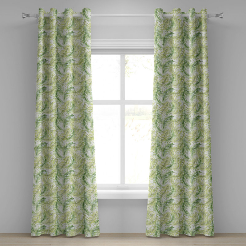 Sateen Semi Sheer Curtains / Drapes Pair, 50" W x 84" L