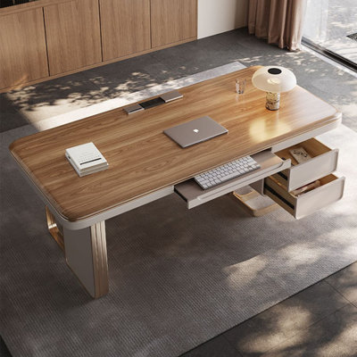 Walnut Rectangular Manufactured Wood Desks