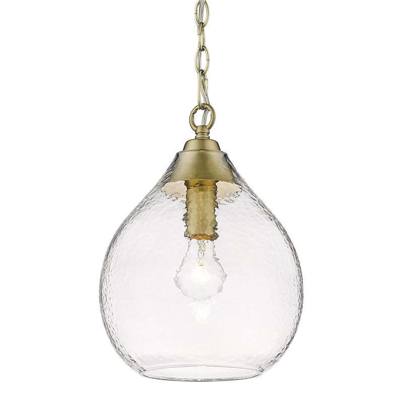 Armijo 1-Light Teardrop Pendant, Brushed Champagne Bronze
