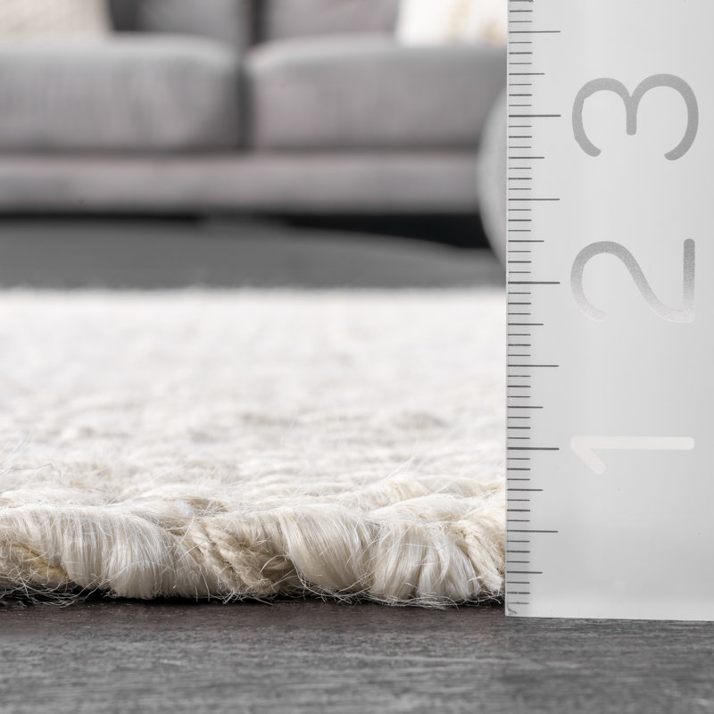 Tapis touffeté à la main en jute / sisal blanc cassé Whalan, Rectangle 4 pi x 6 pi