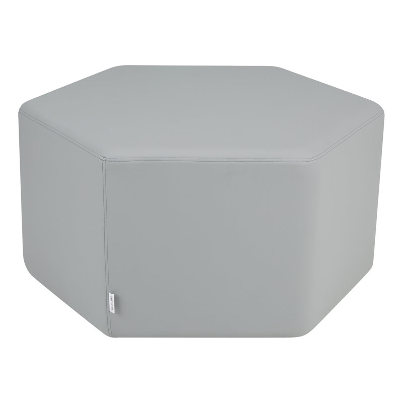 Tabouret hexagonal structuré en savoir plus, H 18 po x l 30,5 po x P 34,5 po, Non, Gris clair