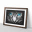 Bright Blue Cat Eyes - Picture Frame Painting Print-56855085-56855086