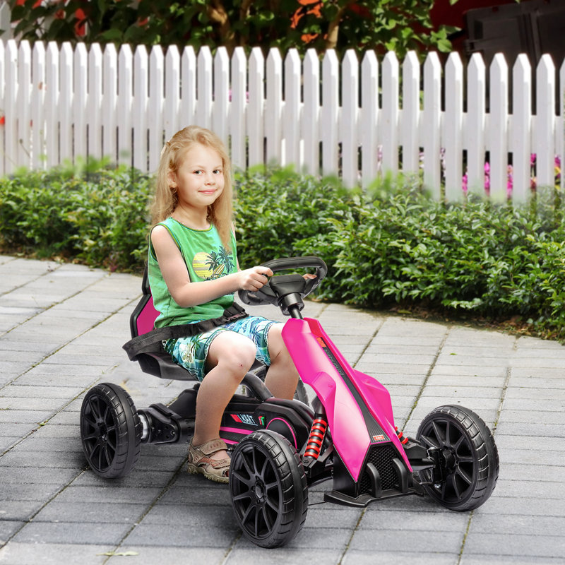 Bolderberg Zoomie Kids Go Kart, Pink