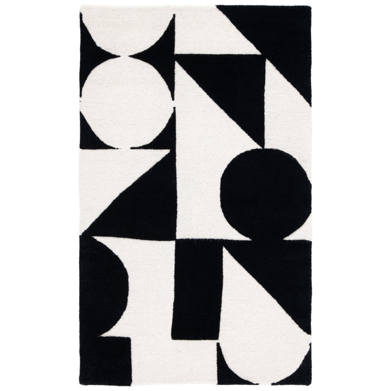 Rodeo Drive 857 Area Rug In Ivory / Black, Rectangle 2'3" x 4'