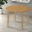 Table de salle à manger ronde extensible (table seule, sans chaises, plateau et pieds inclus) en MDF et bois d'hévéa. Style moderne et gain d'espace pour les petites cuisines.