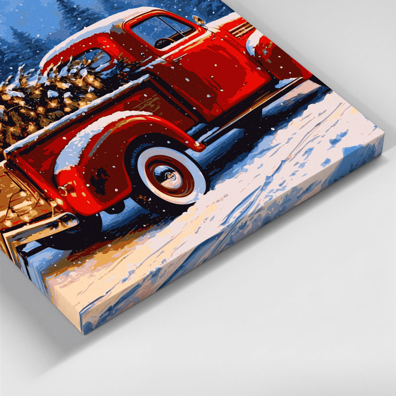 Art mural sur toile de Noël, H 11 po x l 14 po