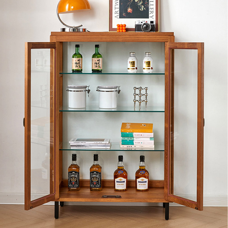 American Style Minimalist Glass Bookcase