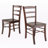 Jachai Walnut 5-piece round drop leaf table with ladder-back chairs